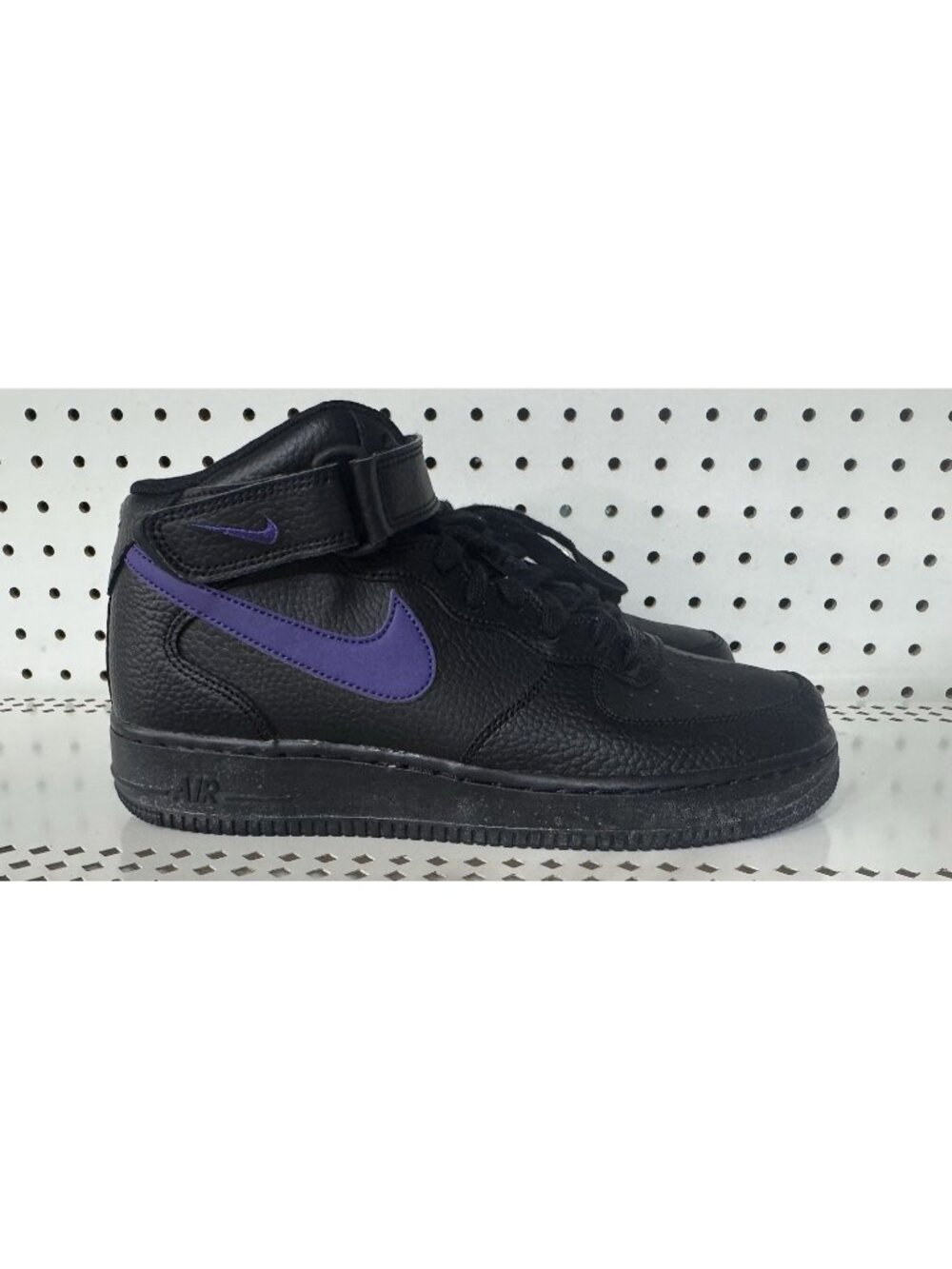 RARE Nike Air Force 1 Mid Black Court Purple Mens Athletic Shoes Sneakers Size 8
